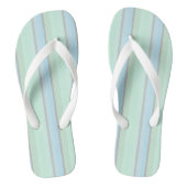 Tongs Rayures Abstraites Bleues et Vertes (Semelle)