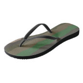 Tongs Rayures abstraites camouflage et vert (Incliné)