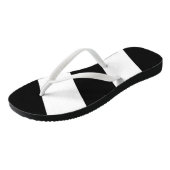 Tongs Rayures blanches noires (Incliné)