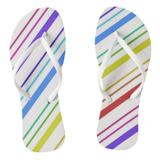 Tongs Rayures Colorées (Semelle)