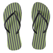 Tongs Rayures grises et vertes (Semelle)