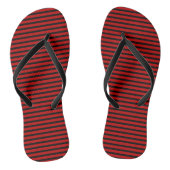 Tongs Rayures noires et rouges (Semelle)