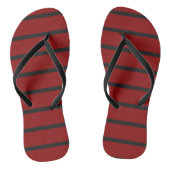 Tongs Rayures noires et rouges (Semelle)