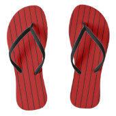Tongs Rayures noires et rouges (Semelle)