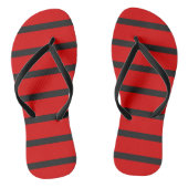Tongs Rayures noires et rouges (Semelle)