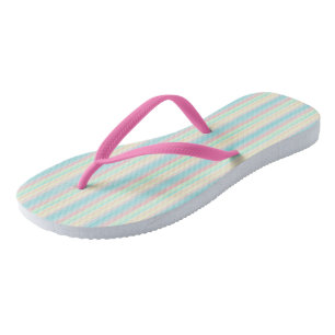 Tongs Rayures pastel