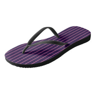 Tongs Rayures roses et violettes