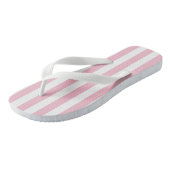 Tongs Rayures verticales roses et blanches (Incliné)
