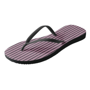 Tongs Rayures violettes et roses