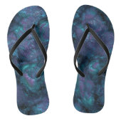 Tongs Résumé de marbre turquoise et violet (Semelle)