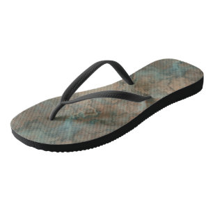 Tongs Résumé Marbré Abricot et Bleu