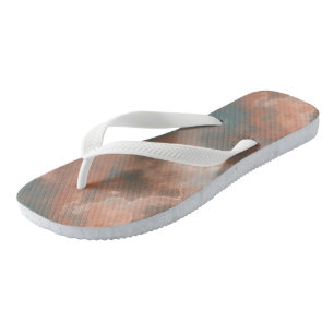 Tongs Résumé Marbré Abricot et Bleu