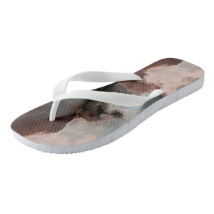 Tongs Résumé Marbré Abricot et Bleu