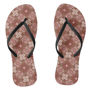 Tongs Rétro arrière - plan coloré 4 de motif