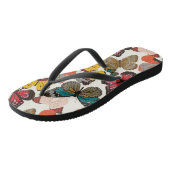 Tongs Rétro motif floral (Incliné)