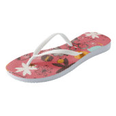 Tongs Rétro motif floral 4 (Incliné)