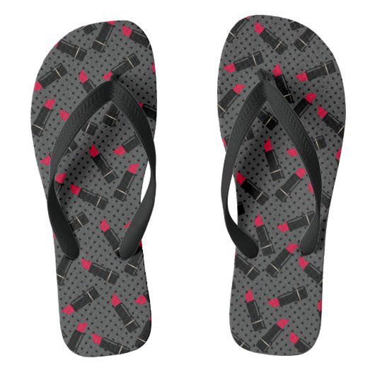 Tongs Rétro, rouge à lèvres (Semelle)