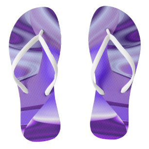 Tongs Rêves arc-en-ciel à fleurs violettes