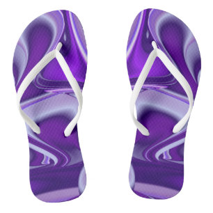 Tongs Rêves arc-en-ciel à fleurs violettes