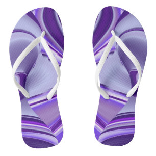 Tongs Rêves arc-en-ciel à fleurs violettes