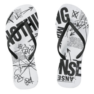 Tongs RIEN N'A DE SENS   Statement Anti Design Brutalist