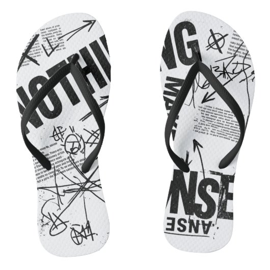 Tongs RIEN N'A DE SENS | Statement Anti Design Brutalist (Semelle)