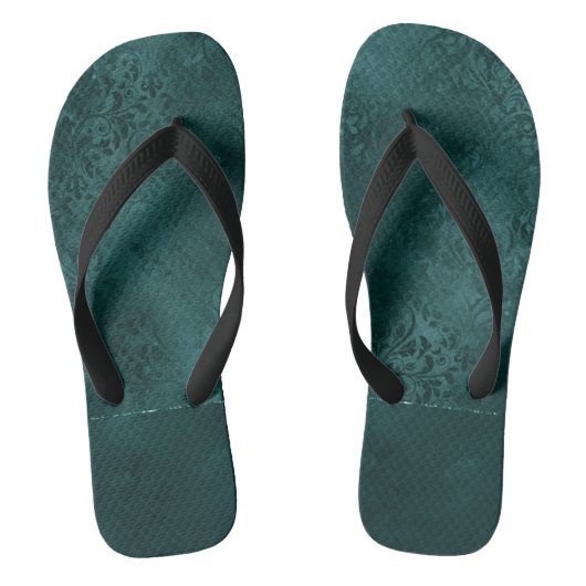Tongs Romance Turquoise de minuit | Dark Satiny Grunge D (Semelle)