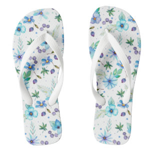 Tongs Rose bleue