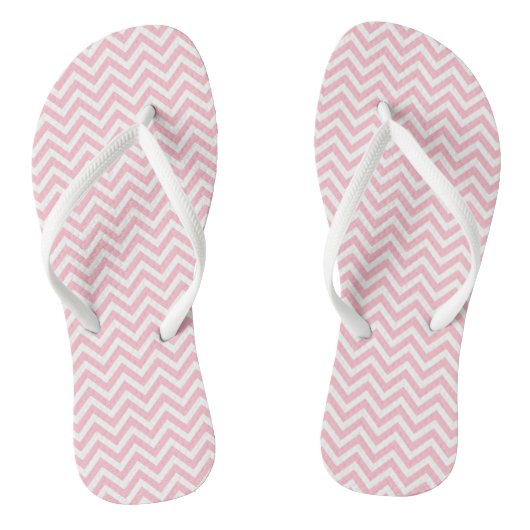 Tongs Rose et blanc Petites tailles Chevron Stripes (Semelle)