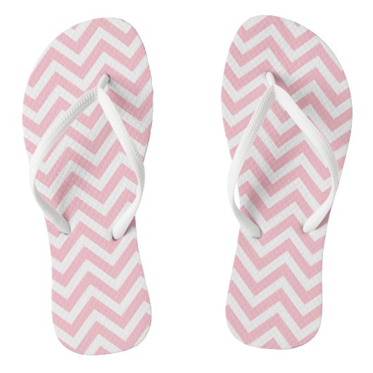 Tongs Rose et blanc Taille moyenne Chevron Stripes (Semelle)