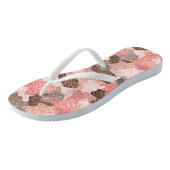 Tongs Rose Gold Camo Faux Parties scintillant Girly Camo (Incliné)