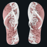 Tongs Rose Gold Metallal Floral & White Parties scintill<br><div class="desc">De Belles Chaussures À Tournes. ⭐ 99% de mes designs dans mon magasin sont faits en couches. Cela vous permet de redimensionner et de déplacer facilement les graphiques et le texte pour qu'il s'adapte parfaitement à chaque produit. ⭐ (Assurez-vous de redimensionner, de modifier, d'ajouter, de supprimer ou de déplacer des...</div>