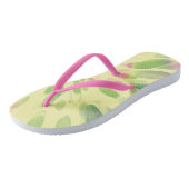 Tongs rose jaune et vert Tie-dye (Incliné)