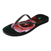 Tongs Rose rouge peinte à l'huile (Incliné)