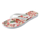Tongs Rose Rouge Punks à pois (Incliné)
