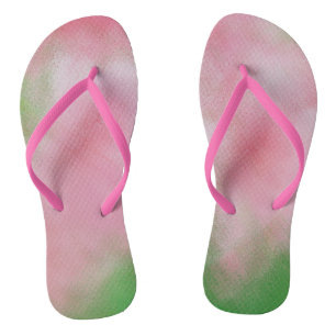 TONGS ROSE, VERT ET BLANC BOULEVERTS DE COULEUR AVEC ÉTO