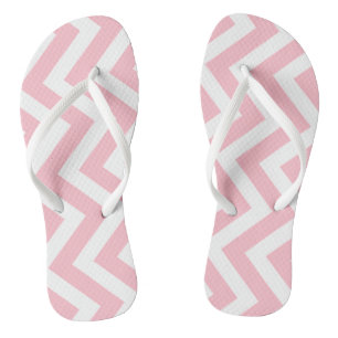 Tongs Roses et blancs Grandes Dimensions Verticales Chev