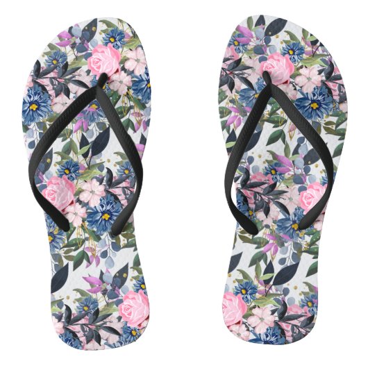 Tongs Roses forestiers (Semelle)