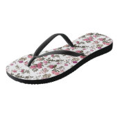 Tongs Roses roses vintage (Incliné)