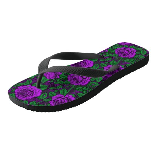 Tongs Roses violets (Incliné)