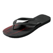 Tongs Rouge Black Horse Mane Abstrait Paire Flip Flops (Incliné)