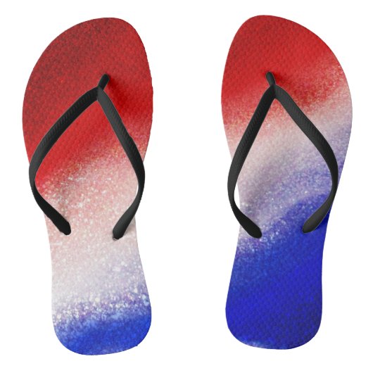 Tongs Rouge, blanc et bleu (Semelle)