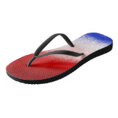 Tongs Rouge, blanc et bleu (Incliné)