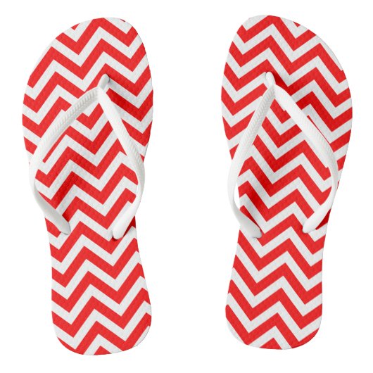 Tongs Rouge et blanc Taille moyenne Chevron Stripes (Semelle)