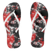 Tongs rouge noir et blanc abstrait (Semelle)