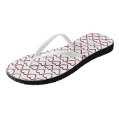 Tongs Rouge Ruby Gemstone Heart Flip Flops (Incliné)