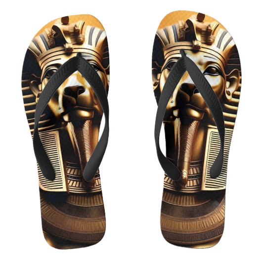 Tongs **"Royal Roar : Le Lion Pharaon Doré"** (Semelle)