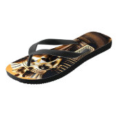Tongs **"Royal Roar : Le Lion Pharaon Doré"** (Incliné)