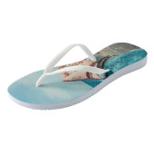 Tongs Sable De Plage Et Coquillages (Incliné)