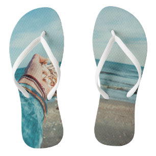 Tongs Sable et coquillages de plage